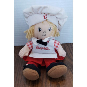 Campbell's Soup Kids Girl Chef Vintage 1999 Fabric Beanbag Plush Doll